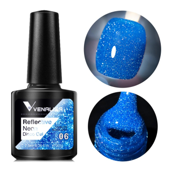 Disco Gel Neon Himmelblau Nagel