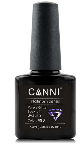 Gellack Platinum Purple Glitter UV/LED