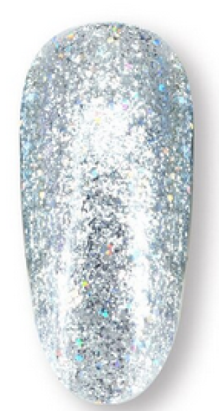 Gellack Platinum Silver Glitter UV/LED