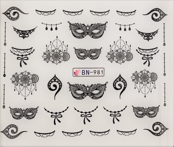 Nail Art Sticker Wassertransfer 981