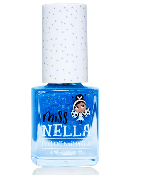 Miss Nella Kindernagellack Blau Glitzer